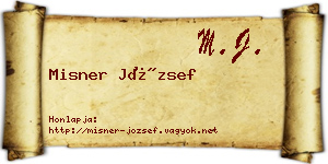Misner József névjegykártya